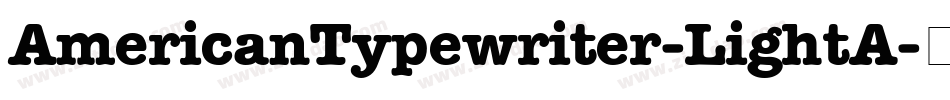 AmericanTypewriter-LightA字体转换