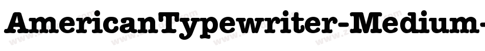AmericanTypewriter-Medium字体转换