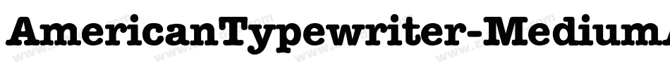 AmericanTypewriter-MediumA字体转换