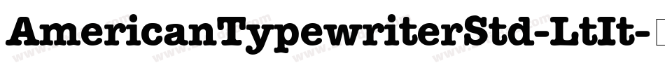 AmericanTypewriterStd-LtIt字体转换