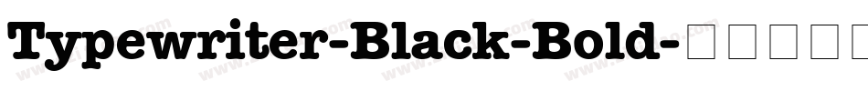 Typewriter-Black-Bold字体转换