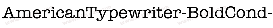 AmericanTypewriter-BoldCond字体转换