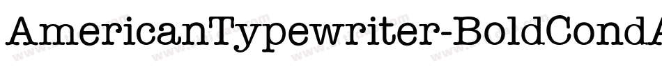 AmericanTypewriter-BoldCondA字体转换