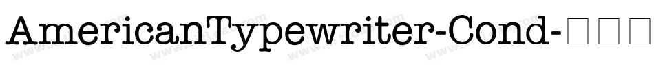 AmericanTypewriter-Cond字体转换