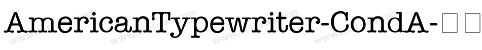 AmericanTypewriter-CondA字体转换