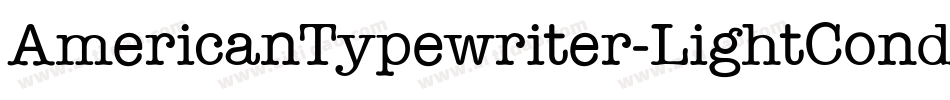 AmericanTypewriter-LightCond字体转换
