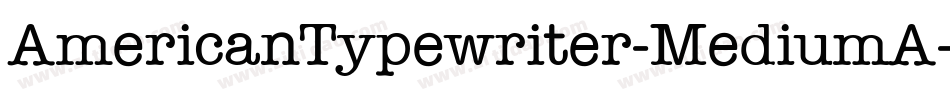 AmericanTypewriter-MediumA字体转换