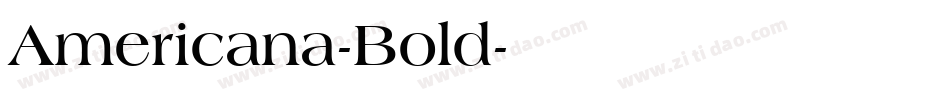 Americana-Bold字体转换