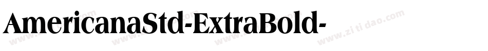 AmericanaStd-ExtraBold字体转换