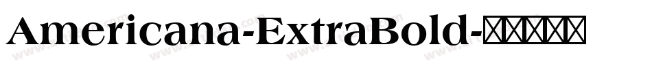 Americana-ExtraBold字体转换