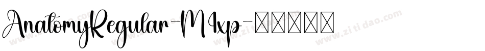 AnatomyRegular-M4xp字体转换