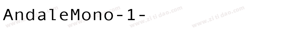 AndaleMono-1字体转换