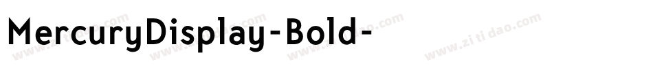 MercuryDisplay-Bold字体转换