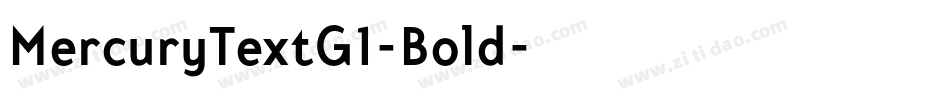 MercuryTextG1-Bold字体转换