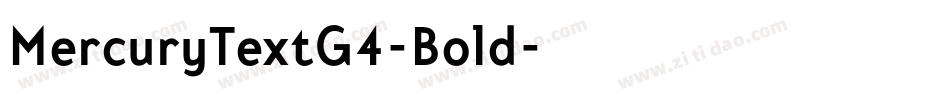 MercuryTextG4-Bold字体转换