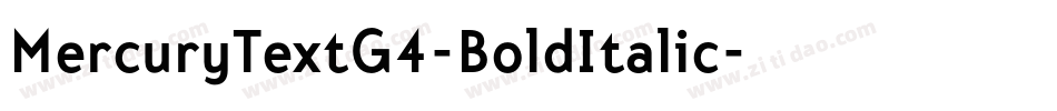 MercuryTextG4-BoldItalic字体转换