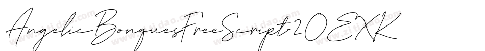 AngelicBonquesFreeScript-2OEXK字体转换