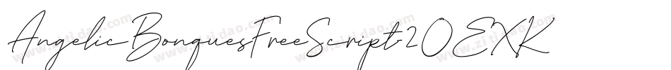 AngelicBonquesFreeScript-2OEXK字体转换