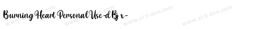 BurningHeartPersonalUse-dBjx字体转换