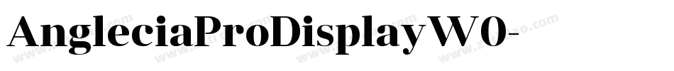 AngleciaProDisplayW0字体转换