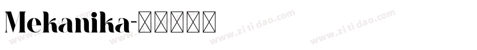 Mekanika字体转换