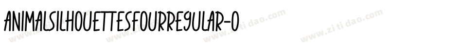 AnimalSilhouettesFourRegular-Ora8字体转换