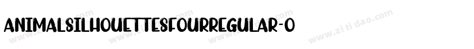 AnimalSilhouettesFourRegular-Ora8字体转换