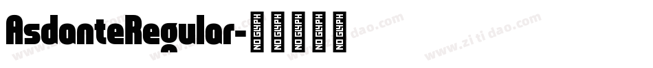 AsdanteRegular字体转换
