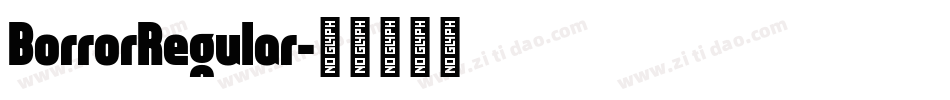 BorrorRegular字体转换