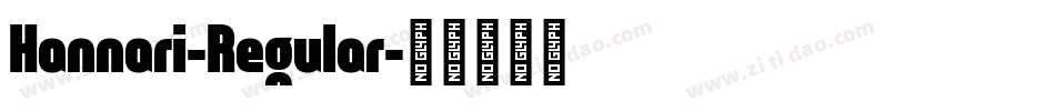 Hannari-Regular字体转换
