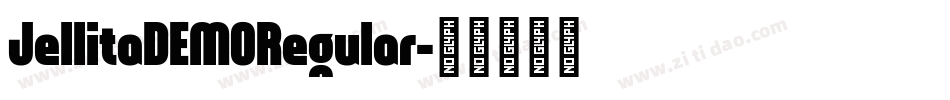 JellitaDEMORegular字体转换
