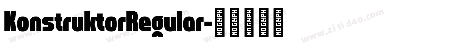 KonstruktorRegular字体转换