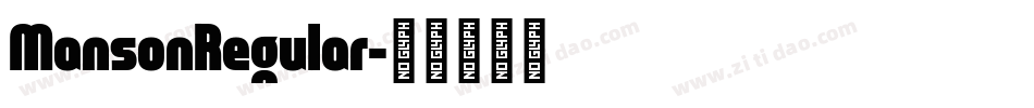 MansonRegular字体转换