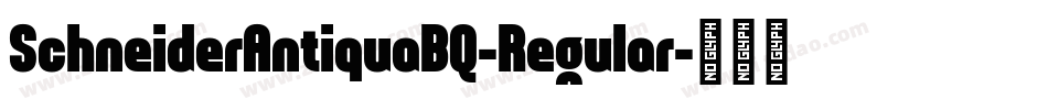 SchneiderAntiquaBQ-Regular字体转换