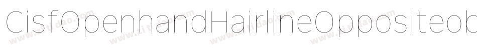 CisfOpenhandHairlineOppositeoblique-YBXO字体转换