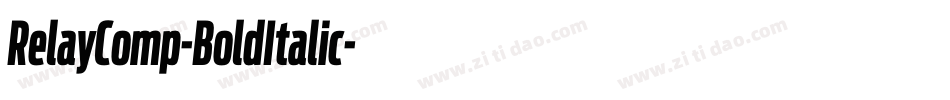 RelayComp-BoldItalic字体转换