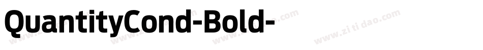 QuantityCond-Bold字体转换