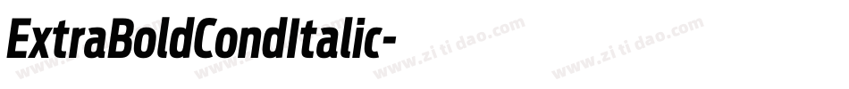 ExtraBoldCondItalic字体转换