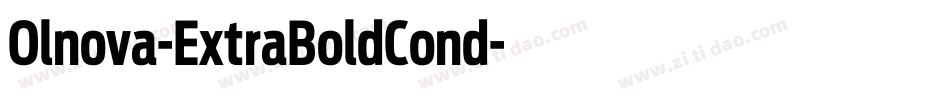 Olnova-ExtraBoldCond字体转换