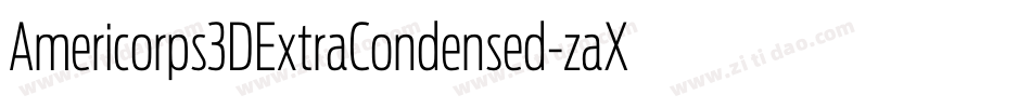 Americorps3DExtraCondensed-zaXX字体转换