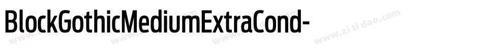 BlockGothicMediumExtraCond字体转换
