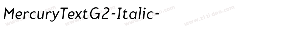 MercuryTextG2-Italic字体转换