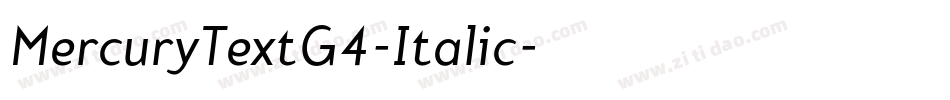 MercuryTextG4-Italic字体转换