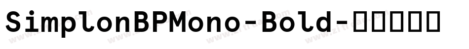 SimplonBPMono-Bold字体转换