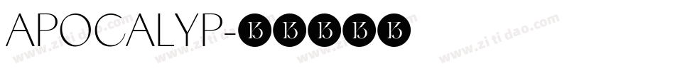 APOCALYP字体转换