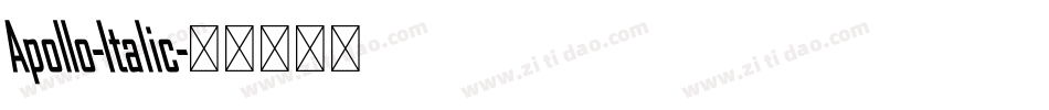Apollo-Italic字体转换