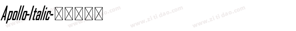 Apollo-Italic字体转换