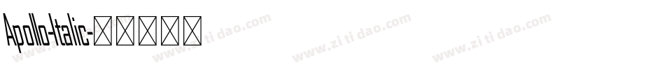 Apollo-Italic字体转换