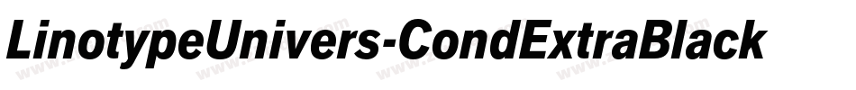 LinotypeUnivers-CondExtraBlackIt字体转换