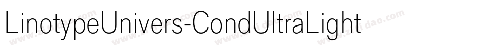 LinotypeUnivers-CondUltraLight字体转换